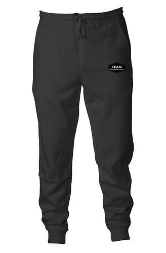 Black Midweight Fleece Joggers