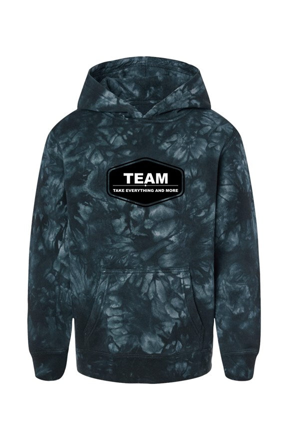 Youth Black Tie Dye Hoodie