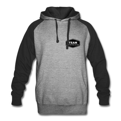 Colorblock Hoodie - heather gray/black