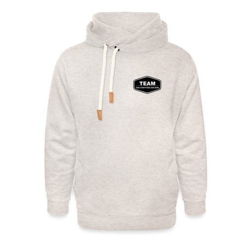 Shawl Collar Hoodie - heather oatmeal