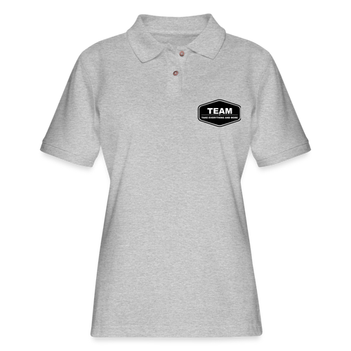 Women's Pique Polo Shirt - heather gray